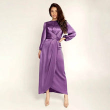 将图片加载到图库查看器，Women's Satin Swing Maxi Dress
