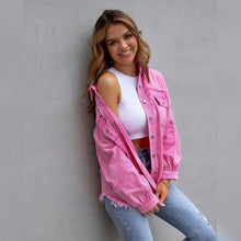 Load image into Gallery viewer, Women's Shacket Long Sleeve Denim
