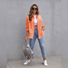 Load image into Gallery viewer, Women's Shacket Long Sleeve Denim

