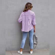 Load image into Gallery viewer, Women's Shacket Long Sleeve Denim
