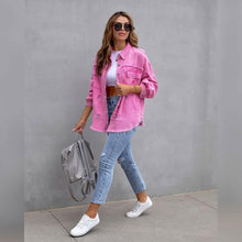 Load image into Gallery viewer, Women's Shacket Long Sleeve Denim
