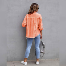 Load image into Gallery viewer, Women's Shacket Long Sleeve Denim
