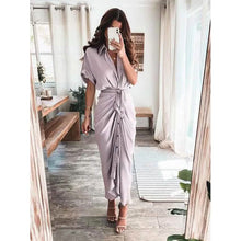 Load image into Gallery viewer, Women's Shirt Maxi Long Dress

