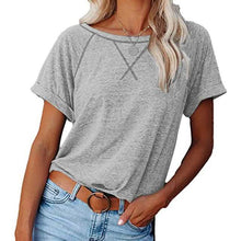 Load image into Gallery viewer, Women's Short Sleeve Raglan Crewneck T Shirts
