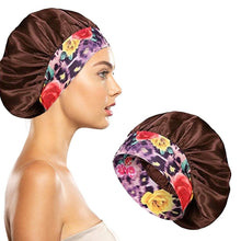 将图片加载到图库查看器，Women's Silky Satin Head Scarf Hair Wrap Cap Hat Headband Sleeping Bonnet
