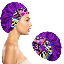 将图片加载到图库查看器，Women's Silky Satin Head Scarf Hair Wrap Cap Hat Headband Sleeping Bonnet
