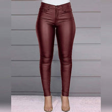 将图片加载到图库查看器，Women's Skinny Leather Pants
