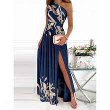 将图片加载到图库查看器，Women's Sleeveless One Shoulder Elegant Dress
