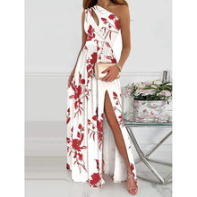 将图片加载到图库查看器，Women's Sleeveless One Shoulder Elegant Dress
