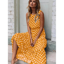 Load image into Gallery viewer, Women's Sleeveless Polka Dot Long Dress
