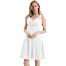Load image into Gallery viewer, Women's Sleeveless Wrap V-Neck A-line Bridesmaid Cocktail Party Dress
