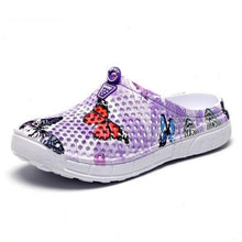 将图片加载到图库查看器，Womens Slip-On Quick Dry Water Clogs Shoes Beach Sandals Lightweight Breathable Bathroom Garden Clogs Shoes Summer Breathable Mesh Sandals Beach Footwear Anti-Slip Slippers Quick Drying Sandals
