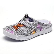 将图片加载到图库查看器，Womens Slip-On Quick Dry Water Clogs Shoes Beach Sandals Lightweight Breathable Bathroom Garden Clogs Shoes Summer Breathable Mesh Sandals Beach Footwear Anti-Slip Slippers Quick Drying Sandals
