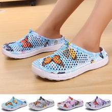 将图片加载到图库查看器，Womens Slip-On Quick Dry Water Clogs Shoes Beach Sandals Lightweight Breathable Bathroom Garden Clogs Shoes Summer Breathable Mesh Sandals Beach Footwear Anti-Slip Slippers Quick Drying Sandals
