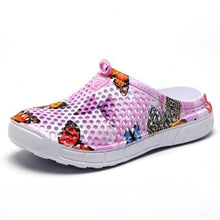 将图片加载到图库查看器，Womens Slip-On Quick Dry Water Clogs Shoes Beach Sandals Lightweight Breathable Bathroom Garden Clogs Shoes Summer Breathable Mesh Sandals Beach Footwear Anti-Slip Slippers Quick Drying Sandals
