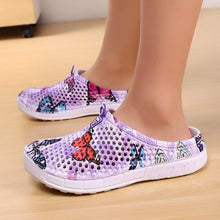 将图片加载到图库查看器，Womens Slip-On Quick Dry Water Clogs Shoes Beach Sandals Lightweight Breathable Bathroom Garden Clogs Shoes Summer Breathable Mesh Sandals Beach Footwear Anti-Slip Slippers Quick Drying Sandals
