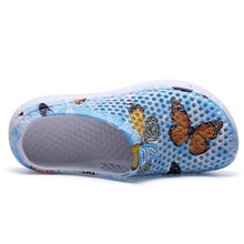 将图片加载到图库查看器，Womens Slip-On Quick Dry Water Clogs Shoes Beach Sandals Lightweight Breathable Bathroom Garden Clogs Shoes Summer Breathable Mesh Sandals Beach Footwear Anti-Slip Slippers Quick Drying Sandals
