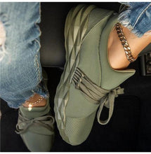 将图片加载到图库查看器，Womens Sneakers Casual Breathable Sport Shoes Autumn New Lace Up Vulcanized Sneakers Outdoor Walking Running Shoes Women Cushion Breathable Walking Tennis Sneakers
