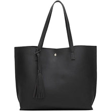 Load image into Gallery viewer, Women's Soft Faux Leather Tote Shoulder Bag
