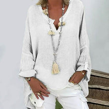 将图片加载到图库查看器，Women's Solid Colored Long Sleeve Button V Neck Basic Top
