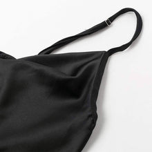 Load image into Gallery viewer, Women's Spaghetti Strap V-Neck Satin Suspender
