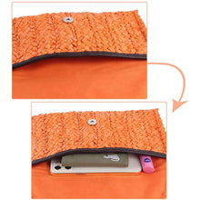 Load image into Gallery viewer, Women's Straw Clutch Purse
