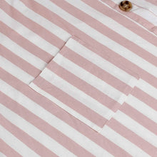Load image into Gallery viewer, Womens Stripe Short Sleeve Wrap V Neck Button Front Tie Belted Dress
