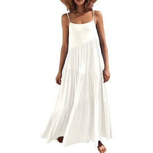 Load image into Gallery viewer, Women's Summer Casual Loose Sleeveless Spaghetti Strap Asymmetric Tiered Beach Maxi Long Dress
