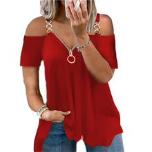Load image into Gallery viewer, Women's Tailored Zip Crew Neck Plus Size Top
