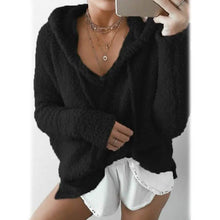 将图片加载到图库查看器，Women's Teddy Coat Plain Daily Basic Loose Hoodie
