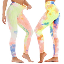 Load image into Gallery viewer, Women's Tie Dye High Waist Tummy Control Butt Lift Yoga Pants Workout Leggings
