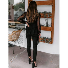 Load image into Gallery viewer, Women's Tunic Blouse Eyelet Top V Neck Tops
