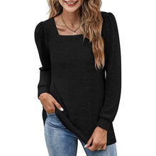 将图片加载到图库查看器，Women's Tunic Top Square Neck Puff Sleeve
