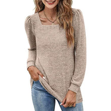 将图片加载到图库查看器，Women's Tunic Top Square Neck Puff Sleeve
