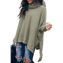 Load image into Gallery viewer, Women's Turtle Cowl Neck Long Batwing Sleeve Sweater
