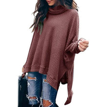 Load image into Gallery viewer, Women's Turtle Cowl Neck Long Batwing Sleeve Sweater
