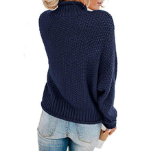 Load image into Gallery viewer, Women's Turtleneck Batwing Sleeve Loose Oversized Chunky Knitted Pullover Sweater Jumper Tops
