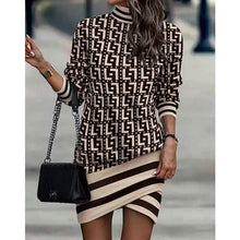 Load image into Gallery viewer, Women‚Äòs Turtleneck Sweatshirt Dress
