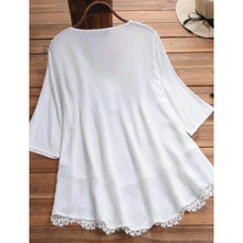 Load image into Gallery viewer, Women's V-Neck Floral Lace Top
