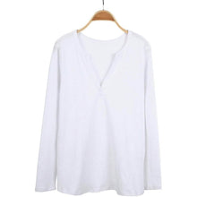 Load image into Gallery viewer, Women's V Neck Waffle Knit Henley Tops
