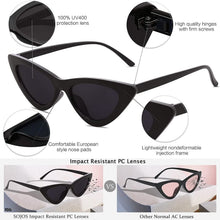 Load image into Gallery viewer, Women's Vintage Narrow Cat Eye Sunglasses
