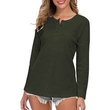 Load image into Gallery viewer, Women's Waffle Knit Tunic Tops Loose Long Sleeve
