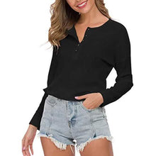 Load image into Gallery viewer, Women's Waffle Knit Tunic Tops Loose Long Sleeve

