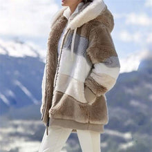 Load image into Gallery viewer, Women's Warm Plush Faux Fur Hooded Jacket Outerwear
