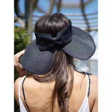 Load image into Gallery viewer, Women's Wide Brim Roll-up Straw Sun Hat Sun Visor
