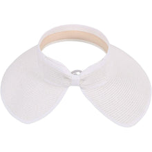 Load image into Gallery viewer, Women's Wide Brim Roll-up Straw Sun Hat Sun Visor
