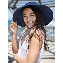 Load image into Gallery viewer, Women's Wide Brim Roll-up Straw Sun Hat Sun Visor
