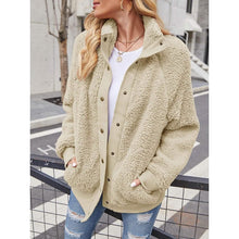 Load image into Gallery viewer, Womens Winter Sherpa Fleece Button Jacket Coat

