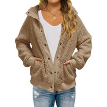 Load image into Gallery viewer, Womens Winter Sherpa Fleece Button Jacket Coat
