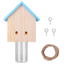 Load image into Gallery viewer, Wood Carpenter Bee Trap Outdoor Natural Pine Wood
